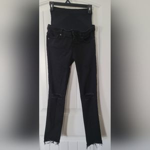 Blanqi postpartum distressed black jeans. Size 8